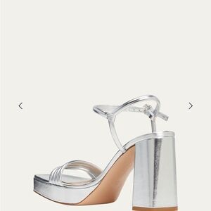 Silver size 40 Gianvito Rossi new w/out tags platform sandals- black tie attire